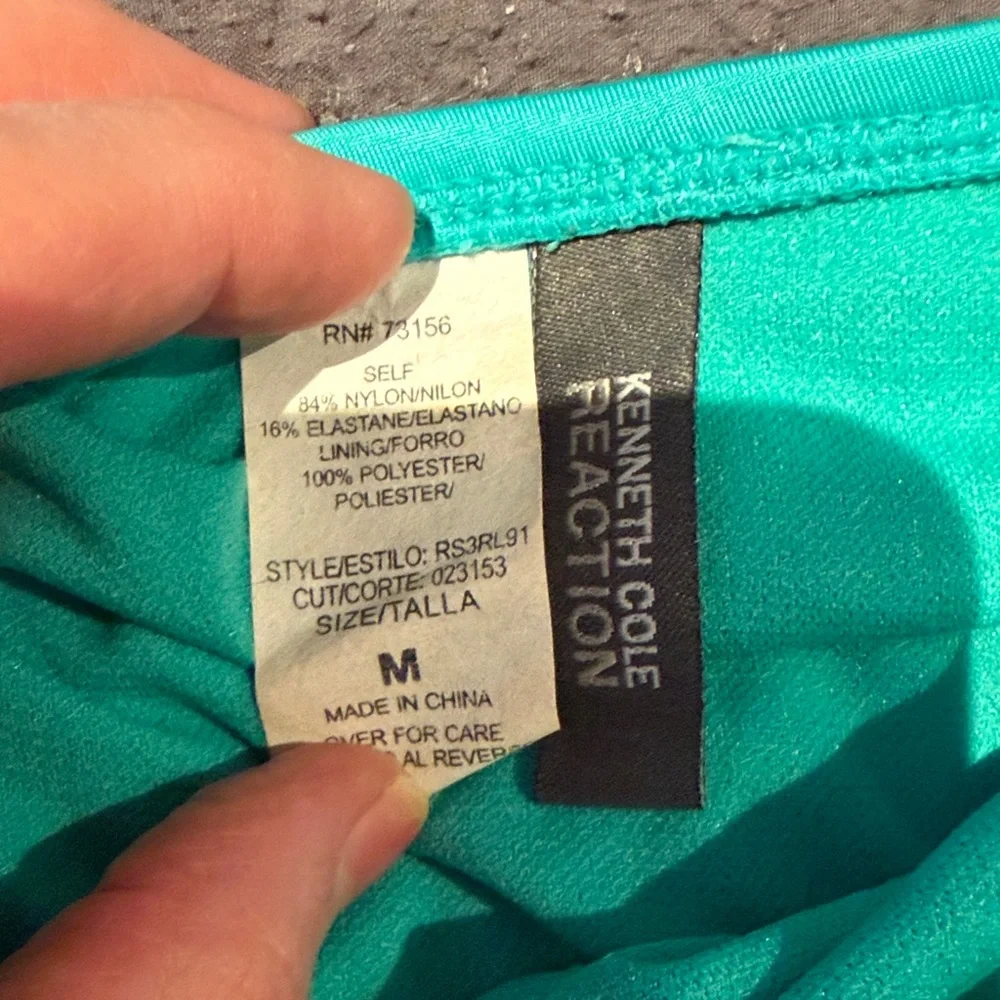Kenneth Cole Reaction Turquoise Ruffle bikini - Picture 8 of 9
